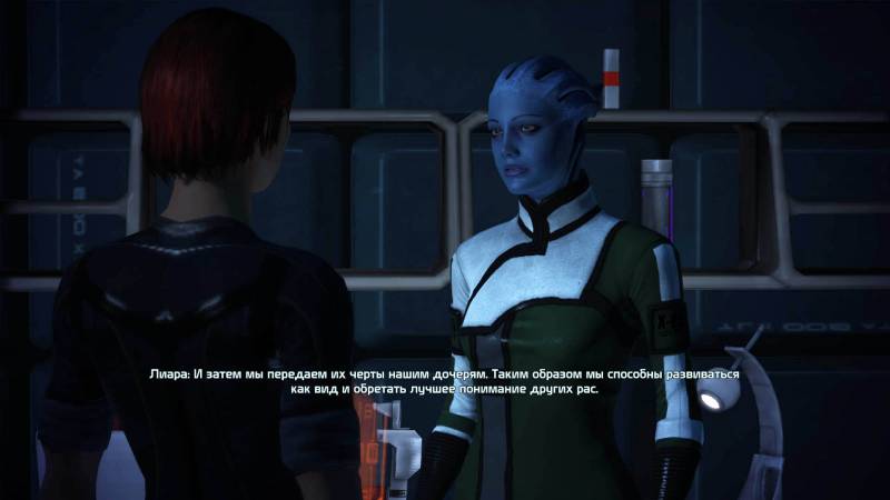 Шепард, фемШепард, Shepard, femShepard, Лиара, Т'Сони, Liara, T'Soni, азари, asari, Нормандия, каюта