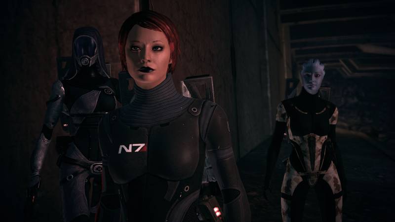 Шепард, фемШепард, Shepard, femShepard, redhead, Ферос, Feros, Лиара, азари, Тали, кварианцы