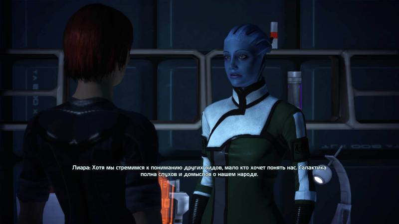 Шепард, фемШепард, Shepard, femShepard, Лиара, Т'Сони, Liara, T'Soni, азари, asari, Нормандия, каюта