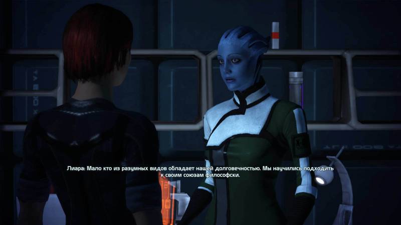 Шепард, фемШепард, Shepard, femShepard, Лиара, Т'Сони, Liara, T'Soni, азари, asari, Нормандия, каюта